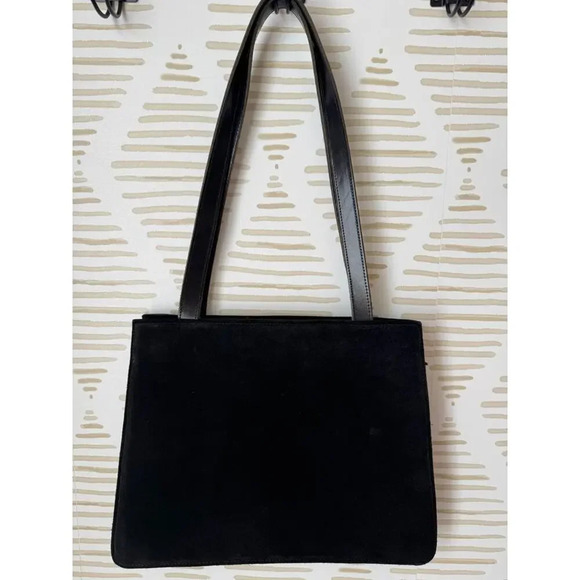 Subissati Vintage Black Leather & Suede Purse Tote Bag - Picture 2 of 4